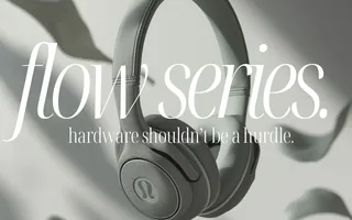 Thumbnail of the Instagram carousel's first slide: grey headphones under the words flow series.